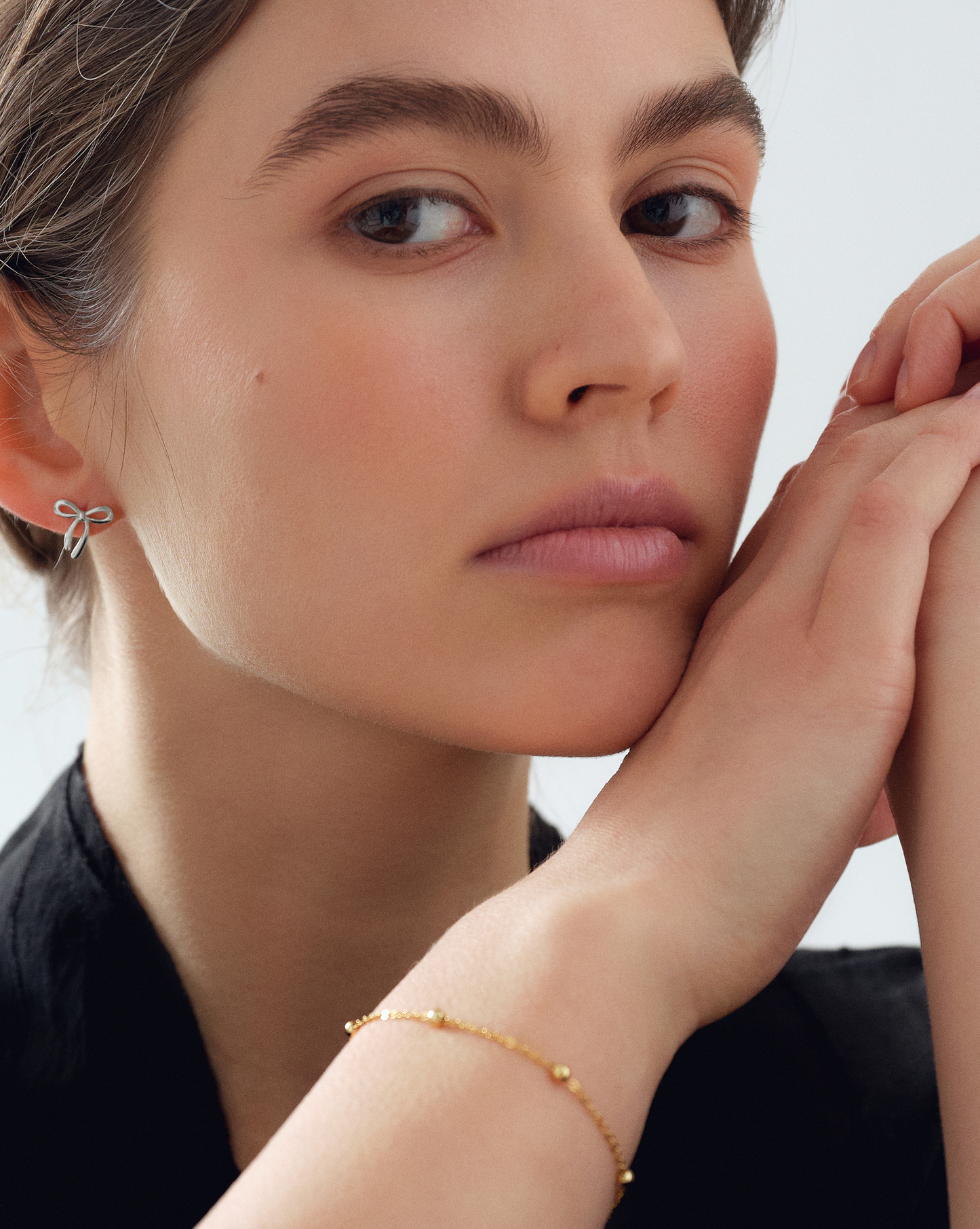 BELLA BOWS STUDS SILVER